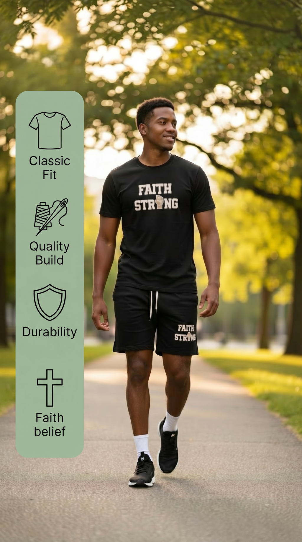 Faith Strong 2 Pc Short Set