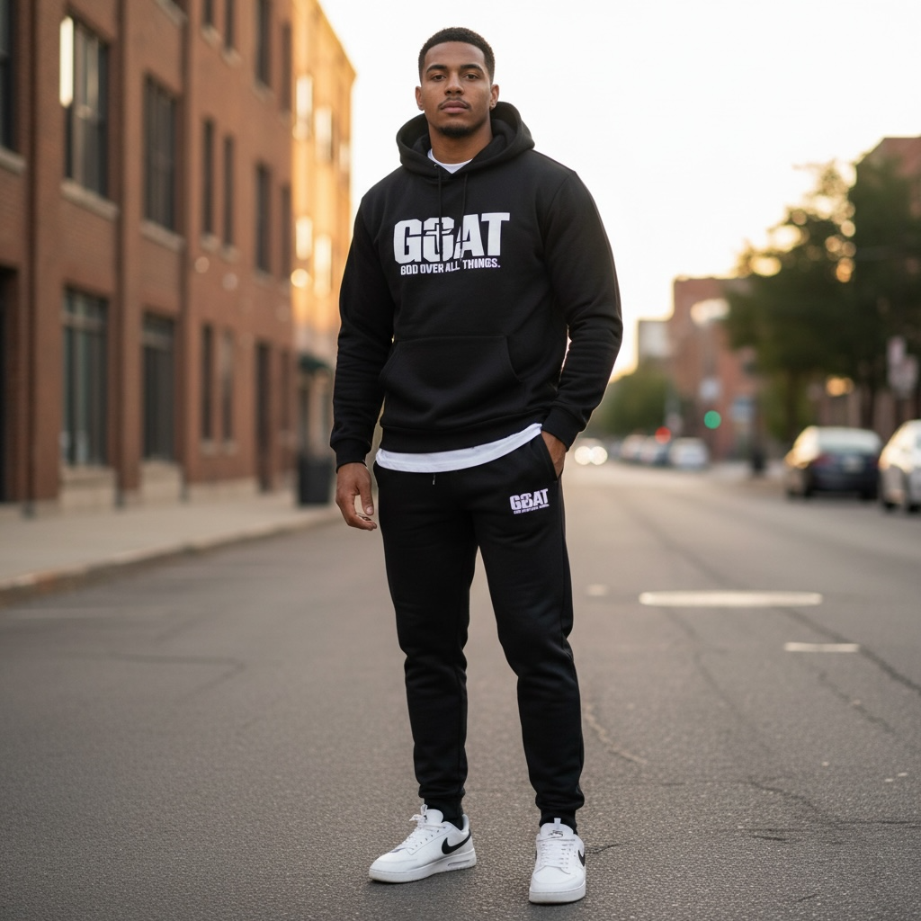 GOAT Hooded 2 Pc Sweatsuit