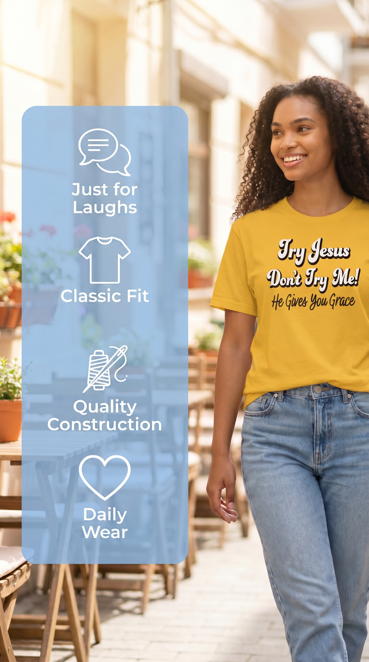 Try Jesus Don't Try Me Short Sleeve Tee